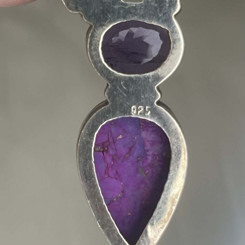 Silver Multi Gem Pendant - Picture 4 of 5